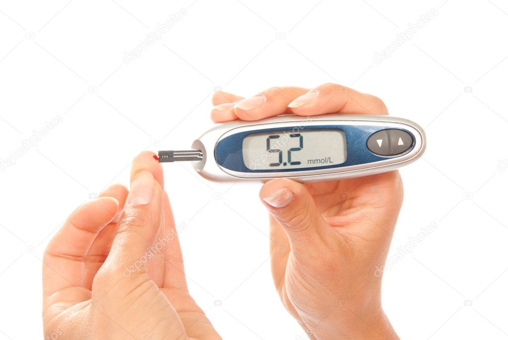 Depositphotos 5914338 Stock Photo Diabetes Patient Measuring Glucose Level