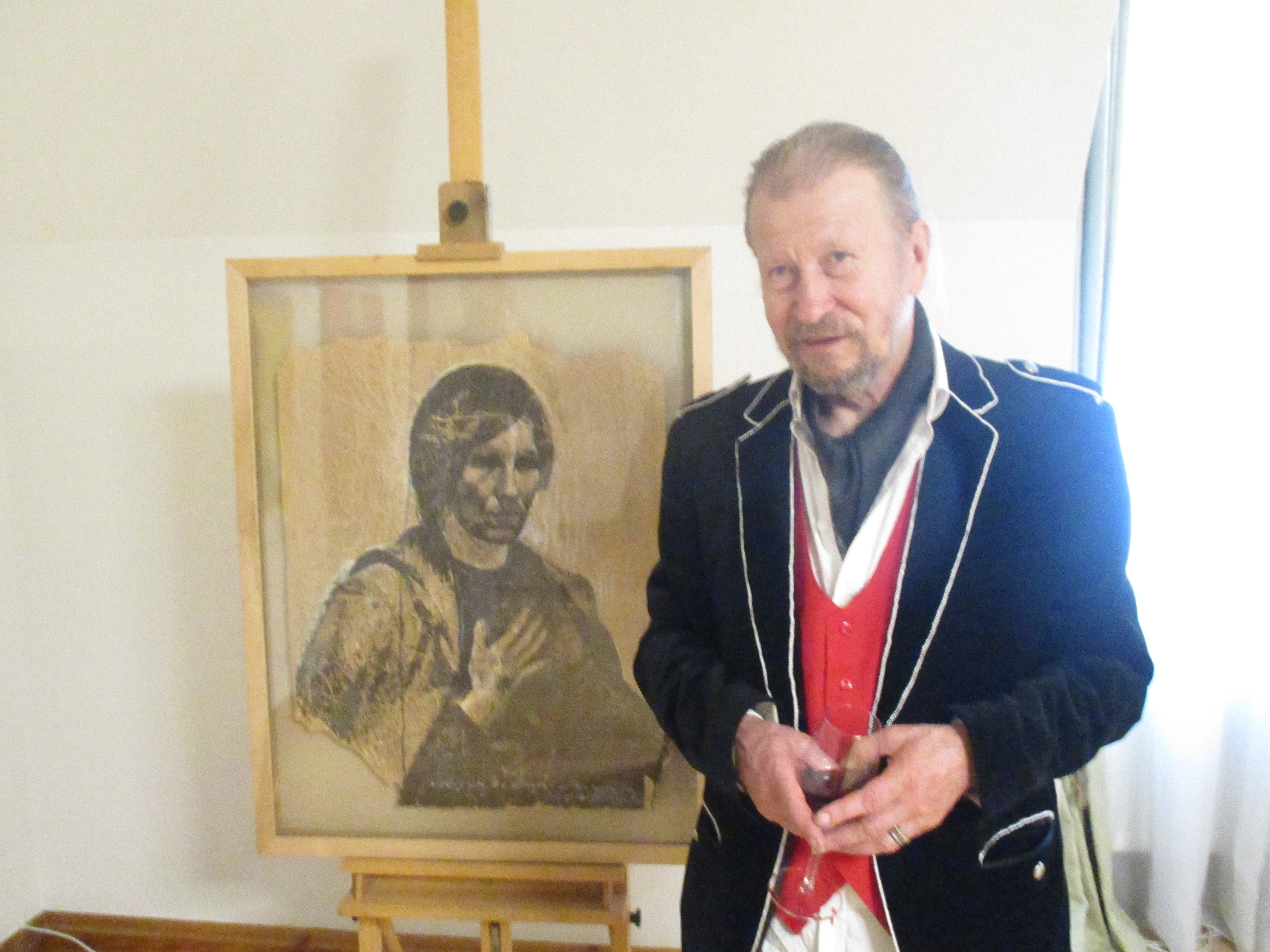 Анатолій Степаненко і його Автопортрет з рукою на серці